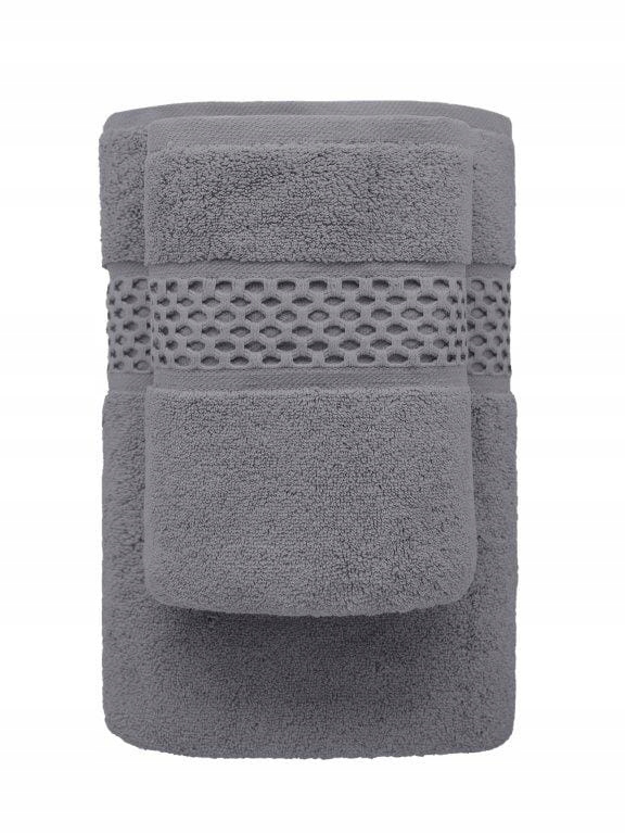 

Ręcznik 50x90 Rete gruby popielaty bawełna 650g