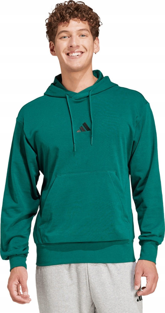 Pánská Mikina Adidas Essentials Feelcozy French Terry Zelená JE3841 vel M