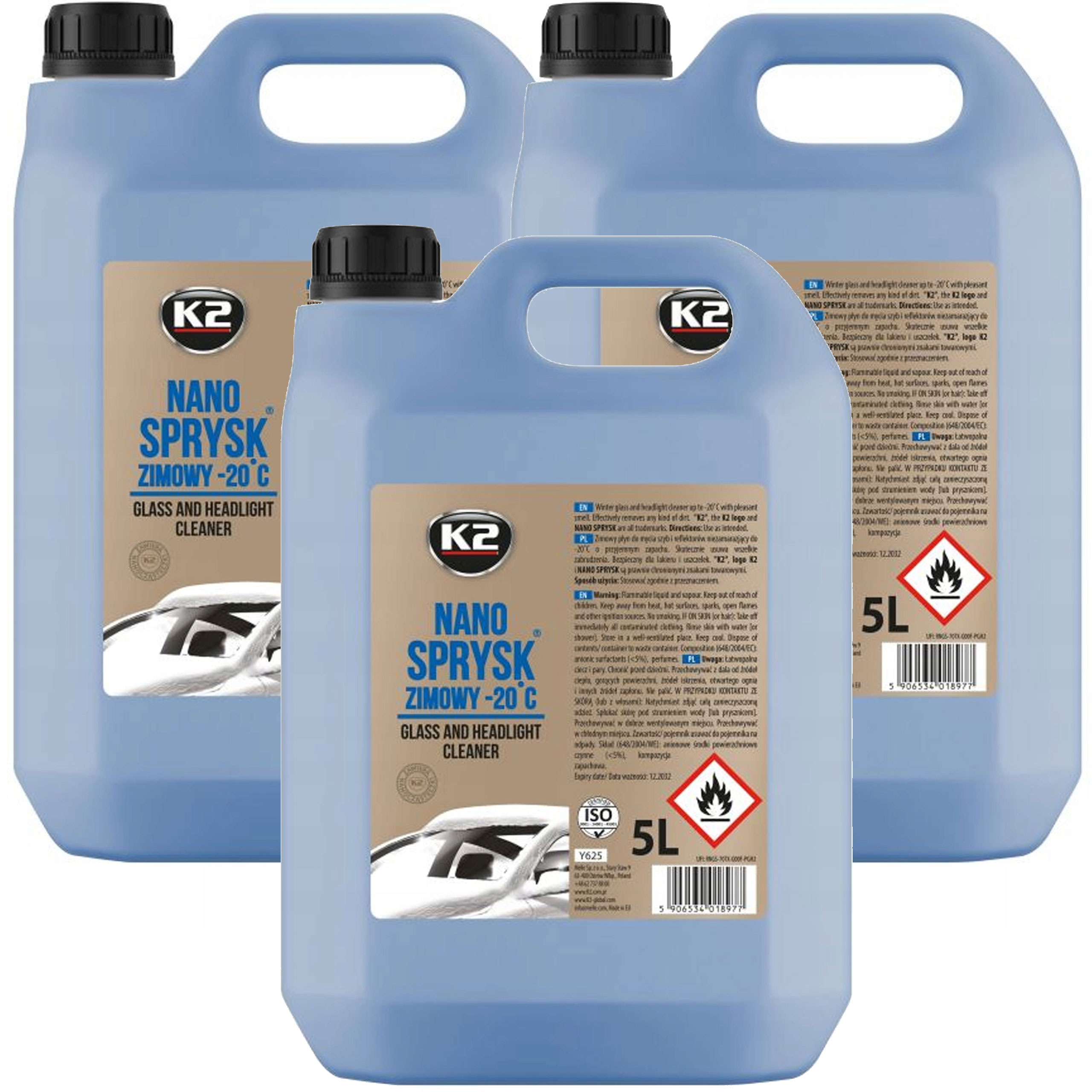 K2 Nano Stříkací Kapalina Do Ostřikovačů -20°C 15L
