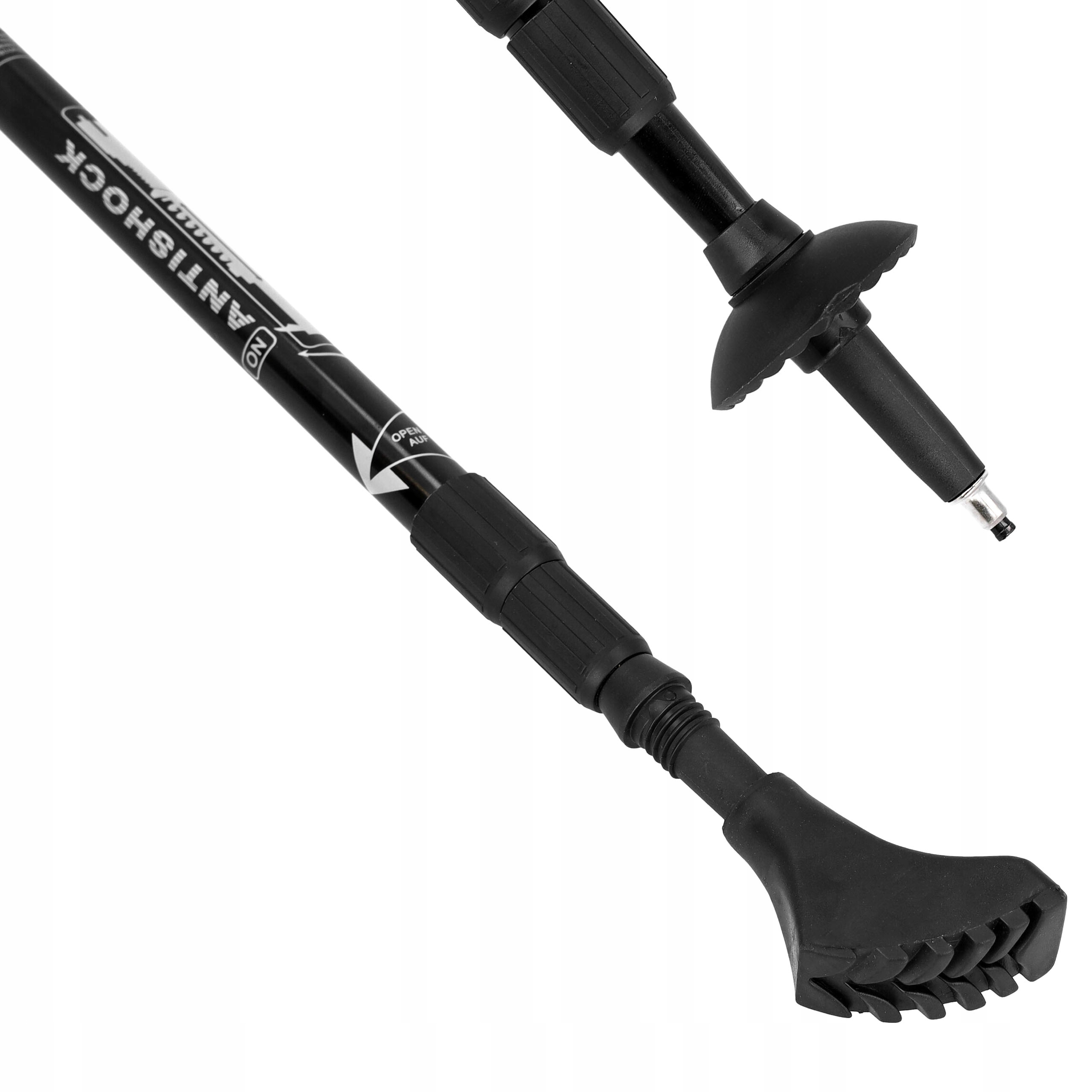 KIJKI DO NORDIC WALKING DO CHODZENIA W GÓRY TURYSTYCZNE KIJE TREKKINGOWE Kolor dominujący czarny