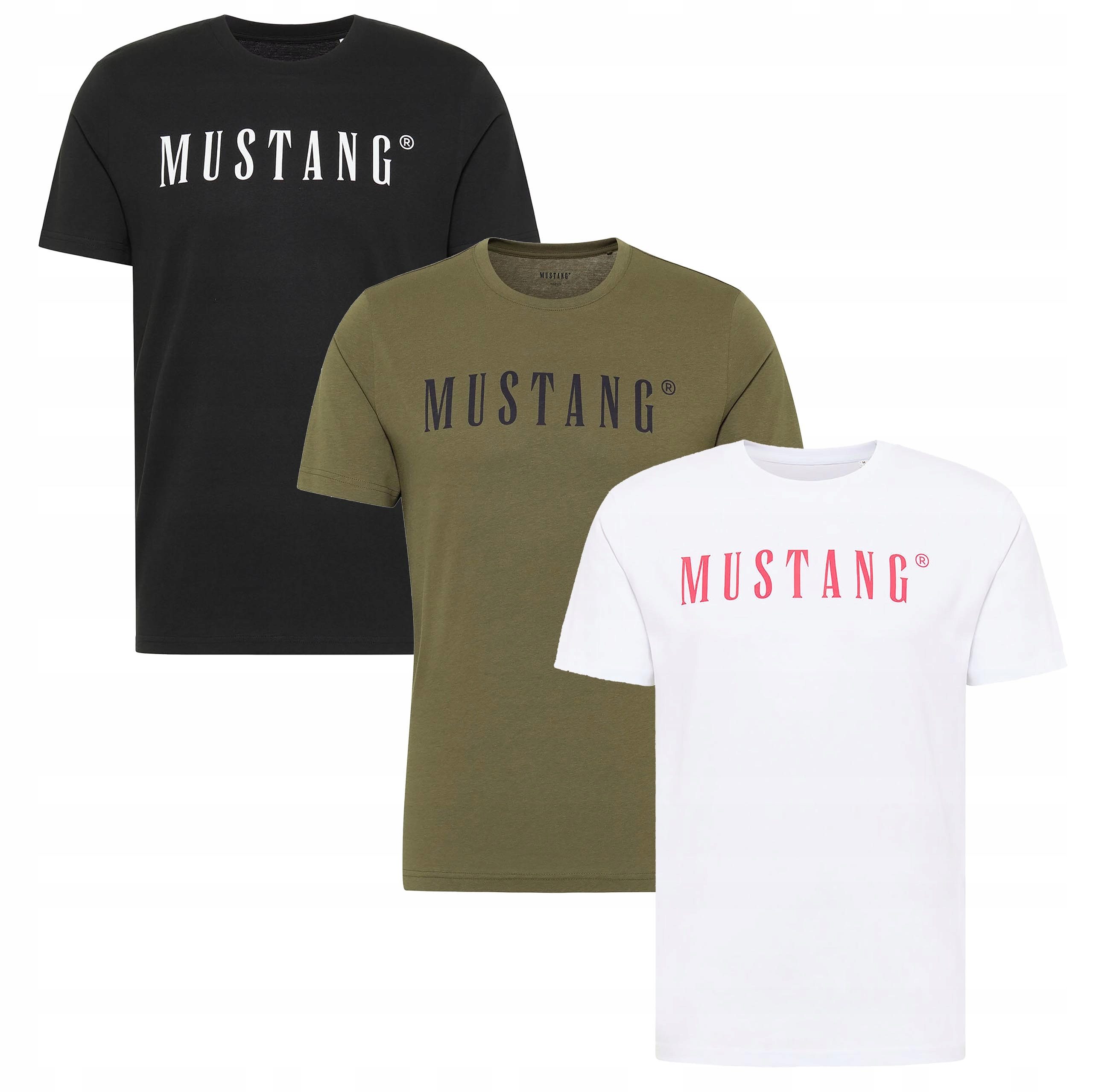 Mustang Tričko Alex C Logo 3pack sada tričko pánské bavlněné velikost L