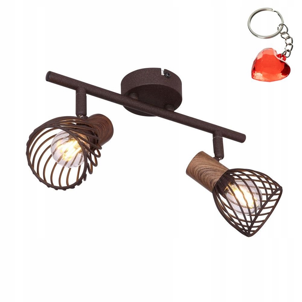 Lampa reflektorová do obývacího pokoje Spot E14 moderní rezavá Isabelle 54817-2 Globo