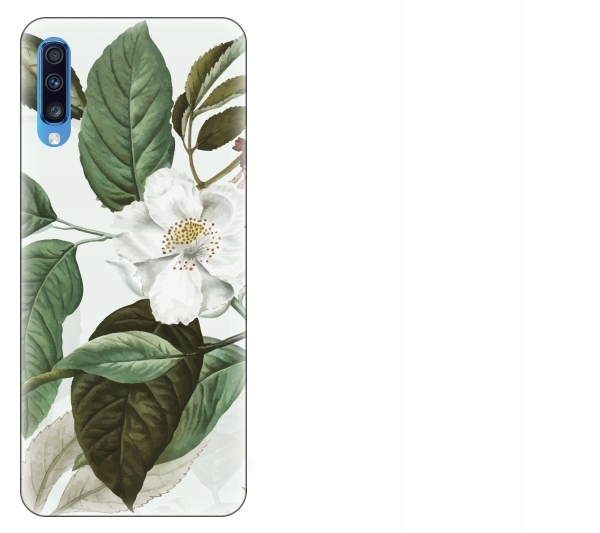 

Etui pokrowiec Samsung Galaxy A70 Kwiat biały akwa