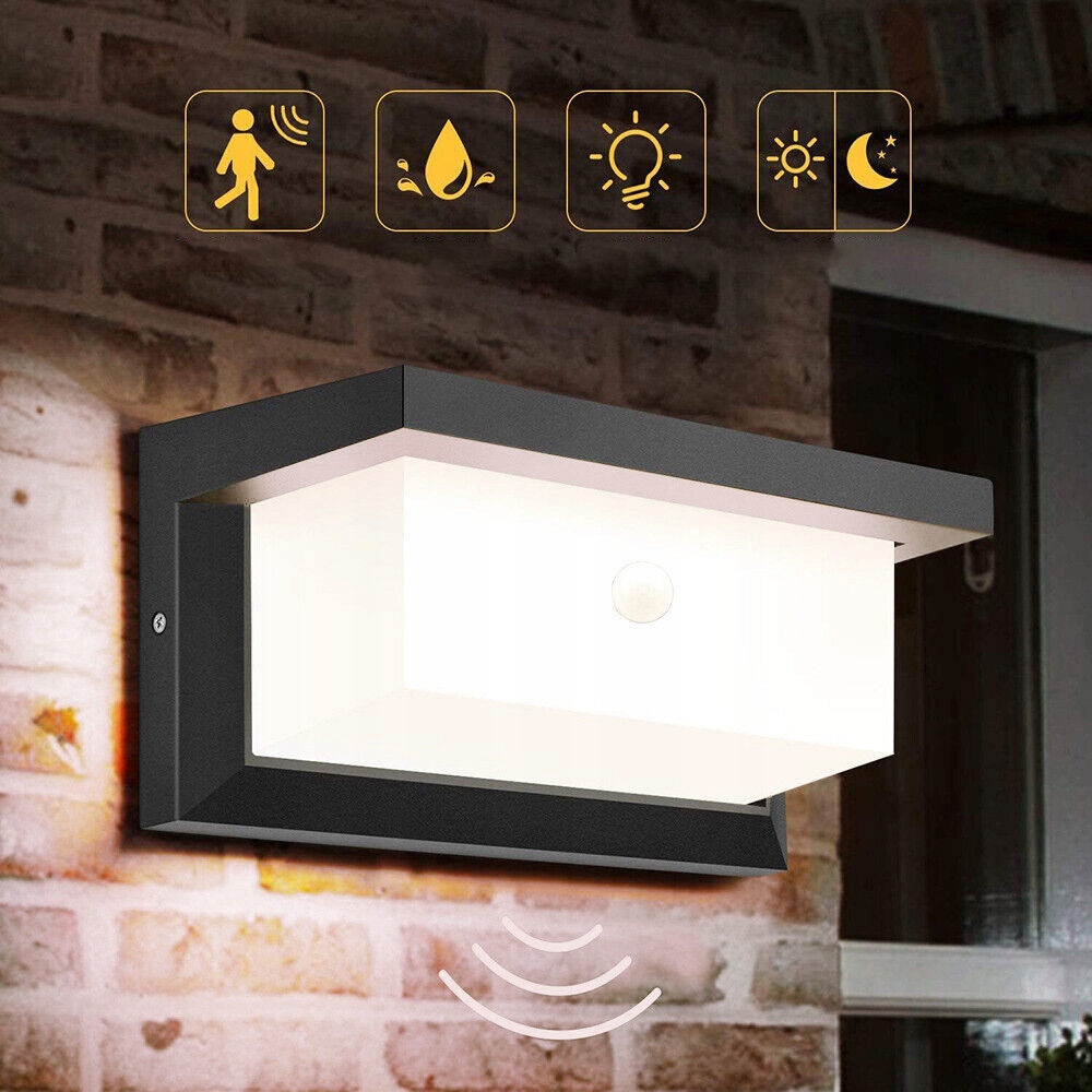 Kinkiet Zewnętrzny Led Nad Drzwi Wejściowe 18W z czujnikiem ruchu