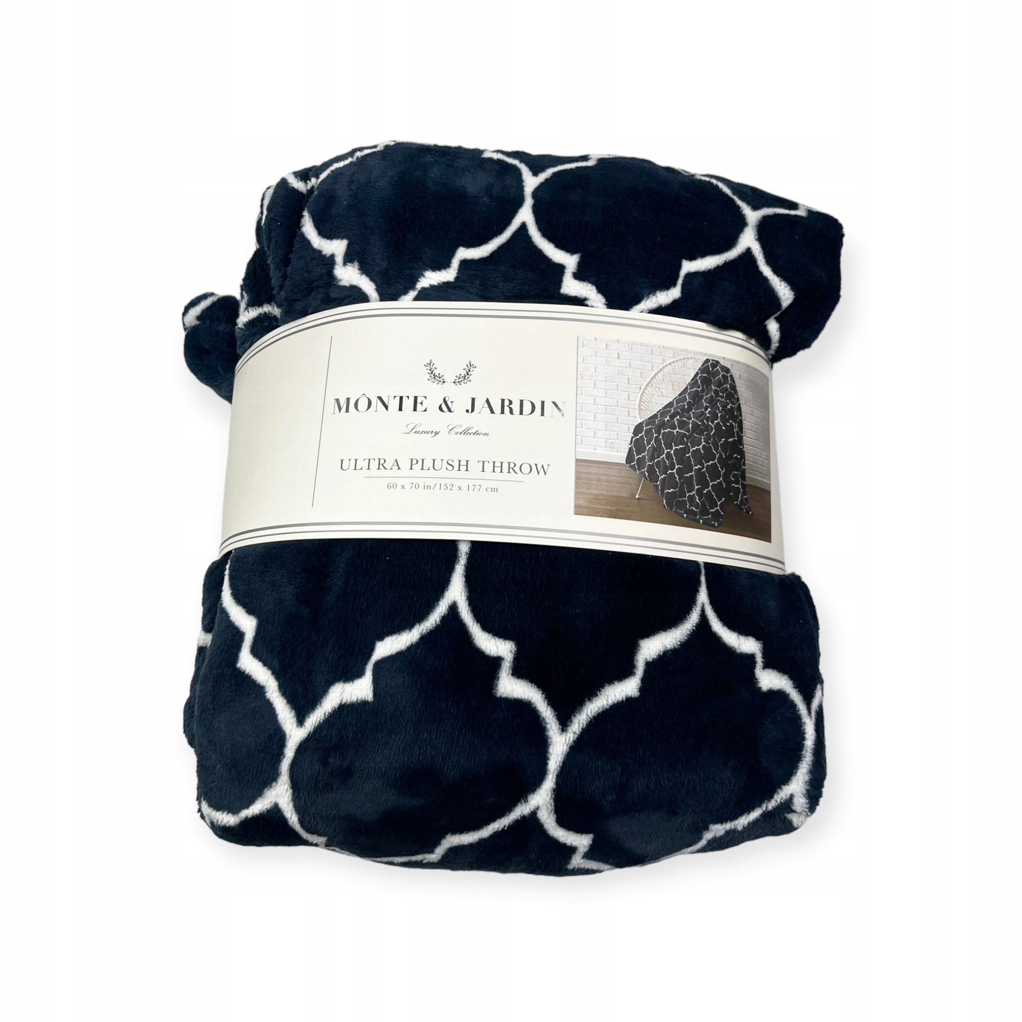 Měkká teplá tmavě modrá deka Monte & Jardin