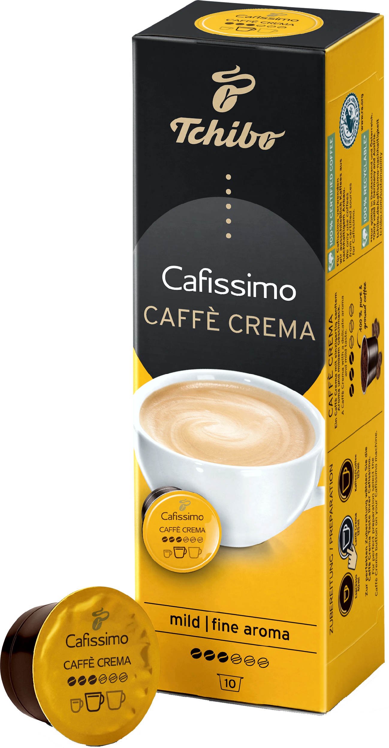 TCHIBO CAFISSIMO CAFFE CREMA FINE AROMA 10 KAPSLI