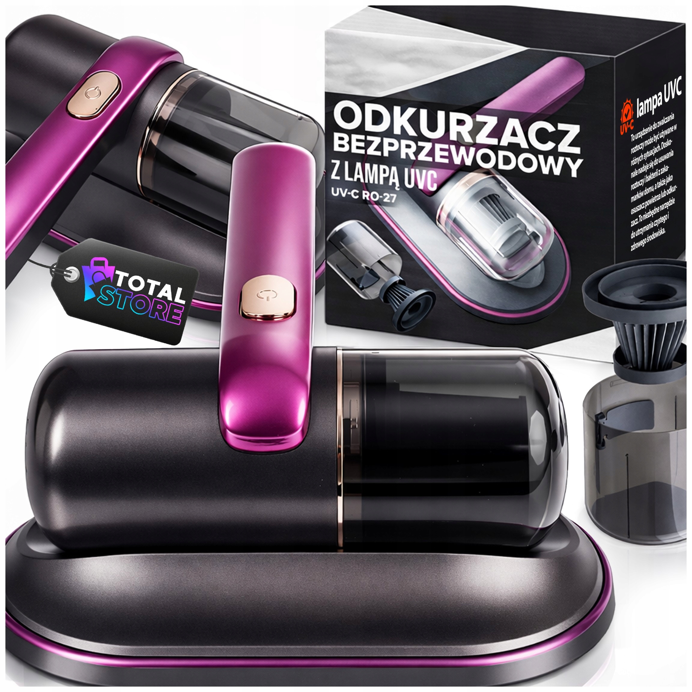 Odkurzacz Ręczny Do Materacy Usuwania Kurzu Roztoczy Ultradźwiękowy Uv-c