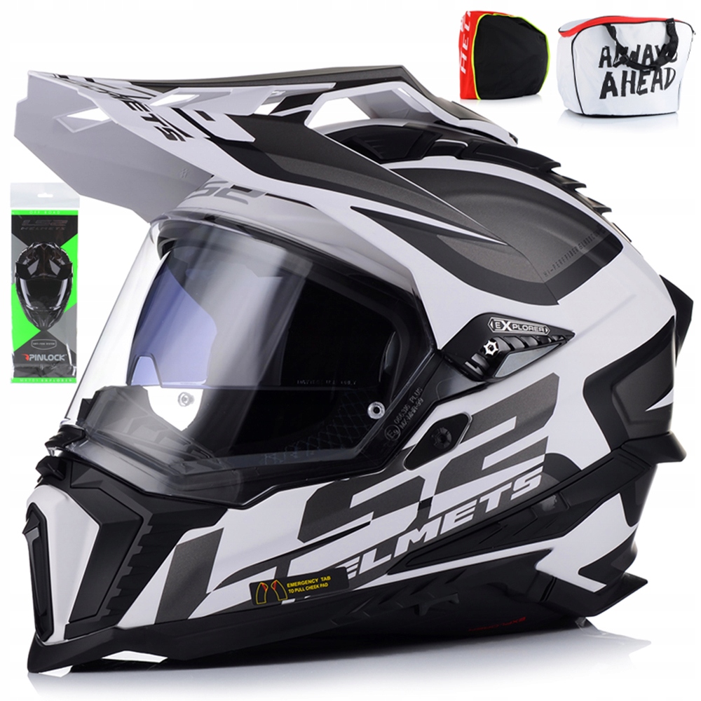 Motocyklová Prilba LS2 MX701 Explorer Cross Štvorkolka Atv Pinlock Blenda 22.06