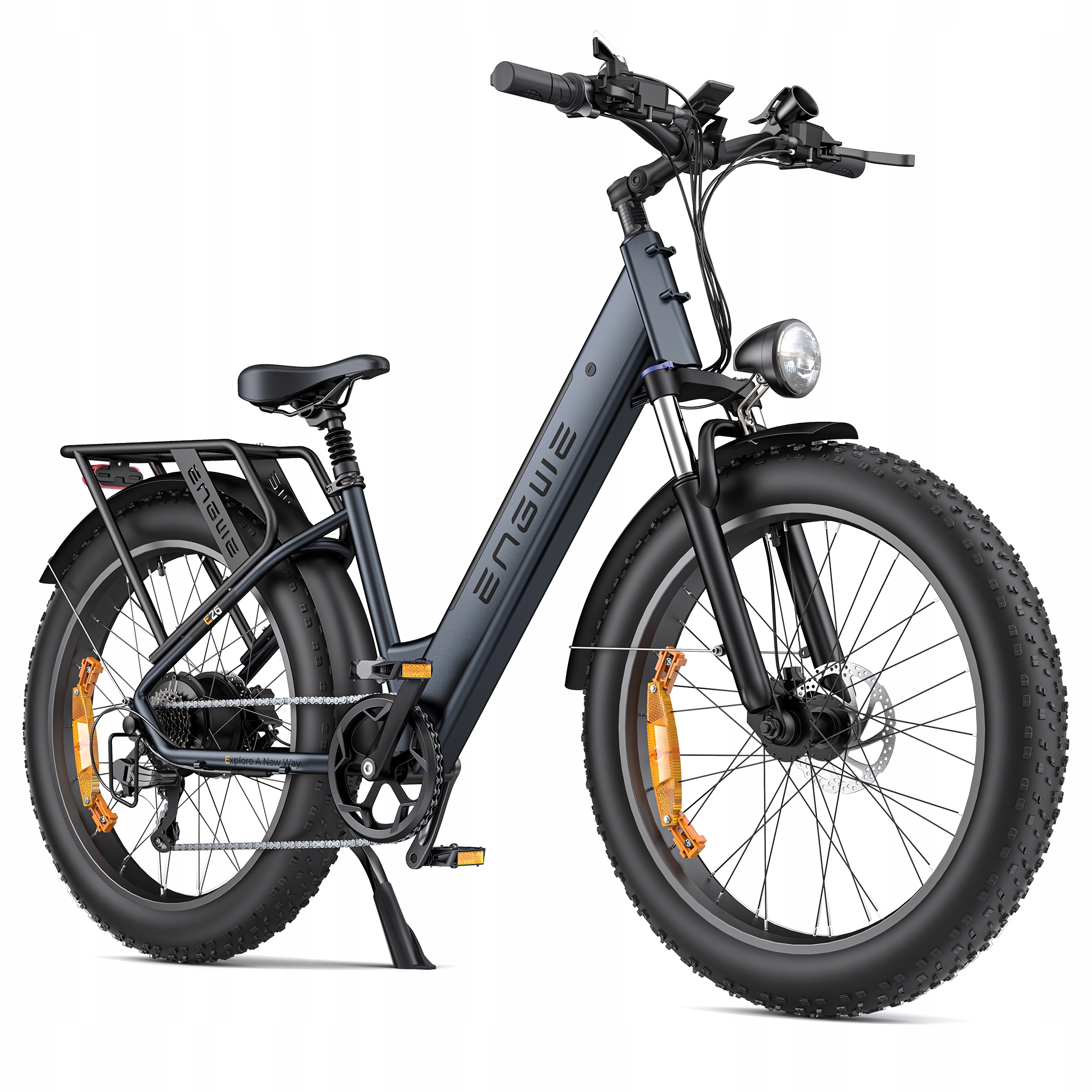 Rower Elektryczny Engwe E26 St 250W 48V 16AH 26" Opony 140KM E-bike Zielony