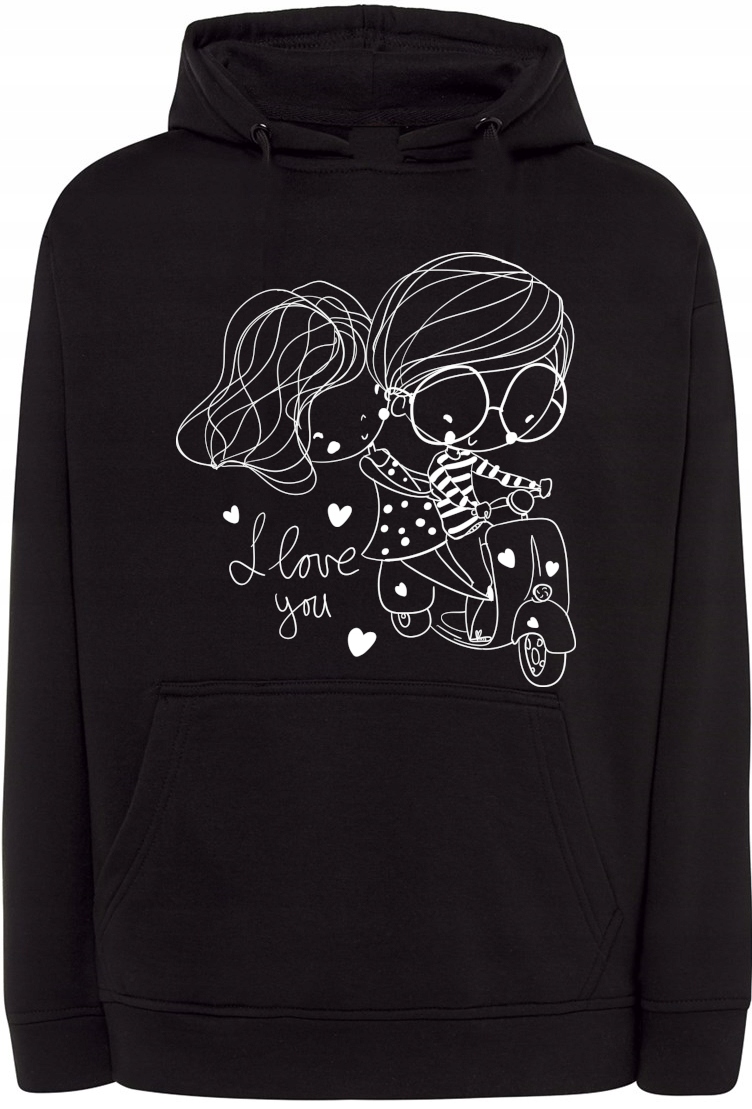 Mikina s potiskem Valentýna Zamilovaný pár r.XS