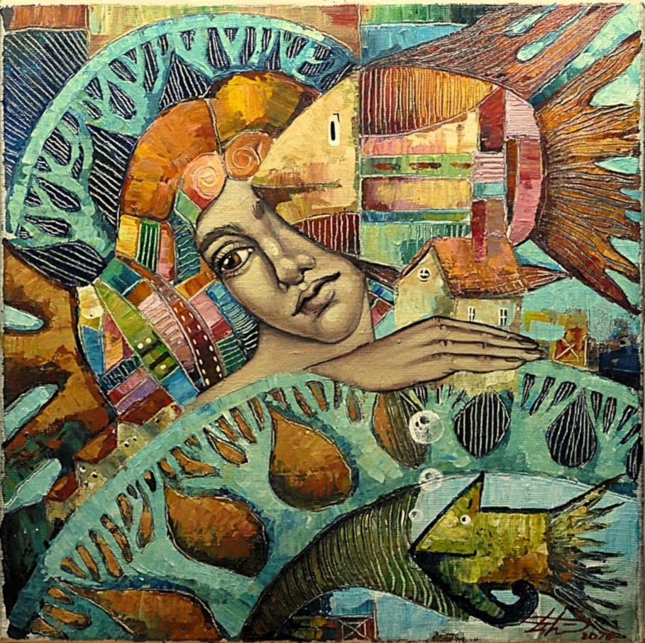 Cesłowska АТЛАНТИДА картина маслом
