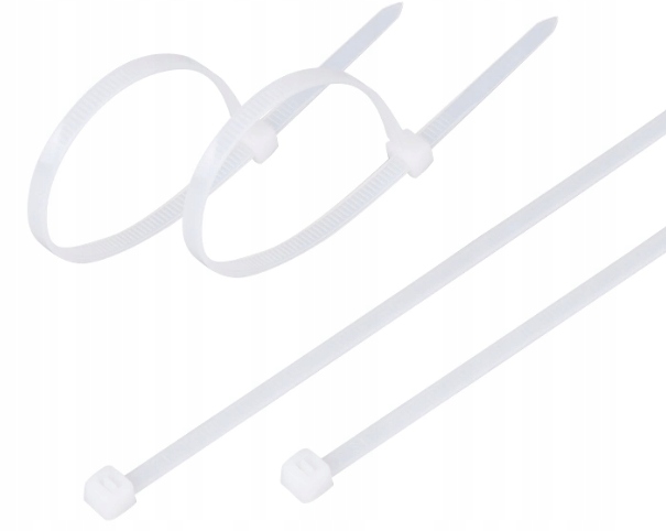 

Opaski zaciskowe trytytki białe 3,6 X 350 /100szt