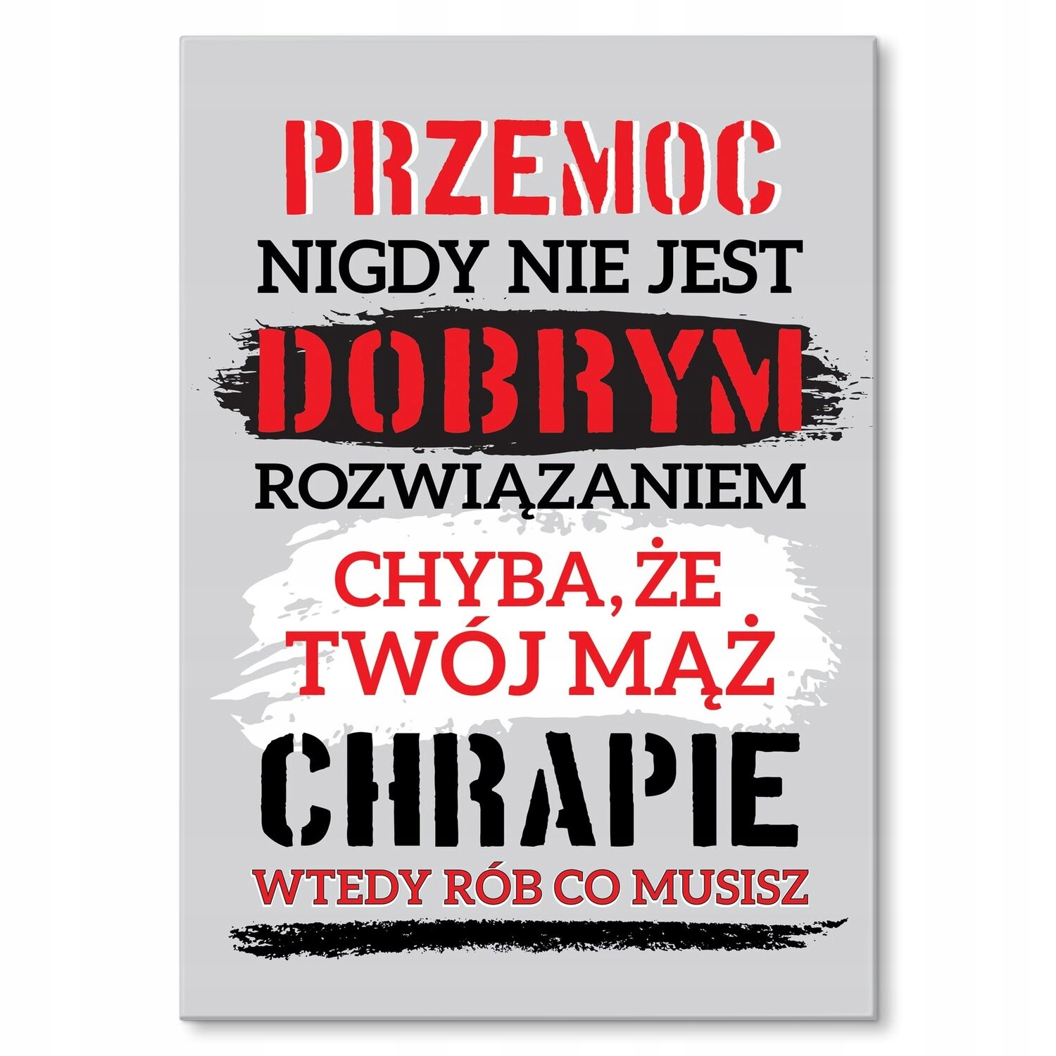 Kovový plakát Chrápání manžela Dárek 22 x 31 cm