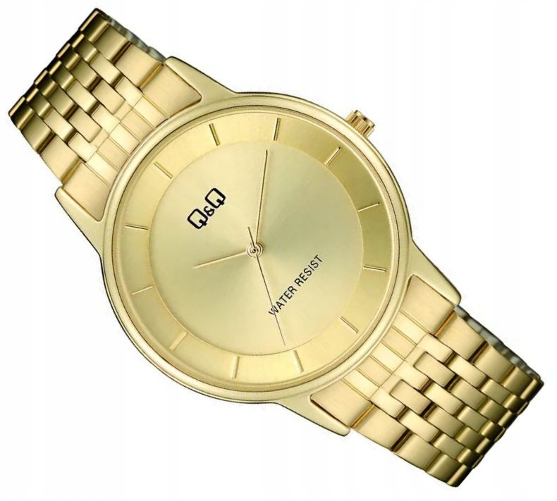 Pánské Klasické Elegantní Zlaté Hodinky Na Náramku Q&q C62A-003P 39 mm