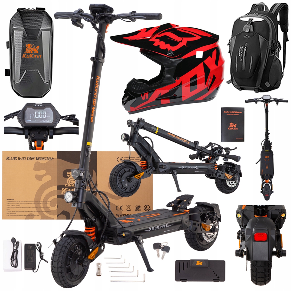 Kukirin G2 Master elektrické vozidlo 2000W 52V 20.8AH 70KM 60KM/H +Dárek