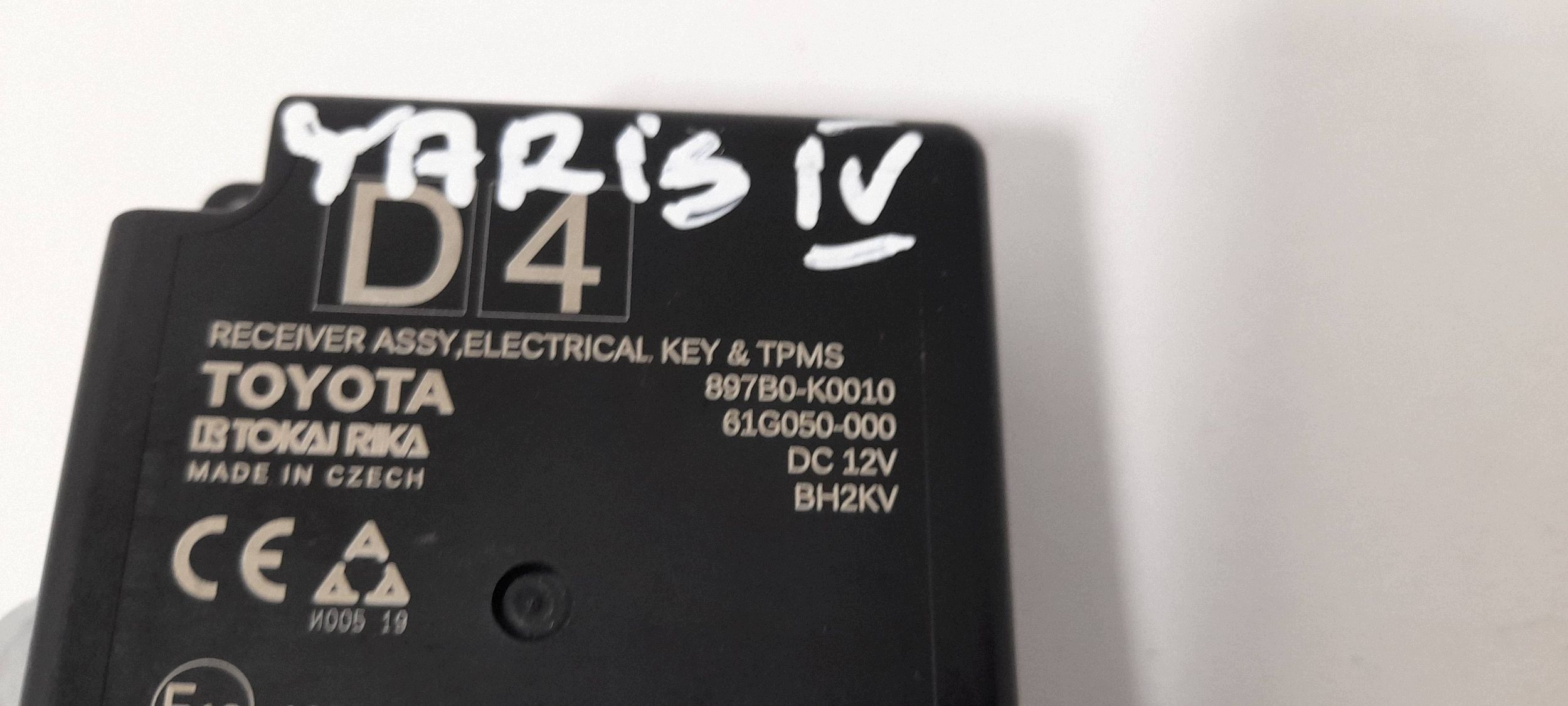 Toyota Yaris XP21 Centralina pressione pneumatici, gomme 897B0K0010 (MD435)