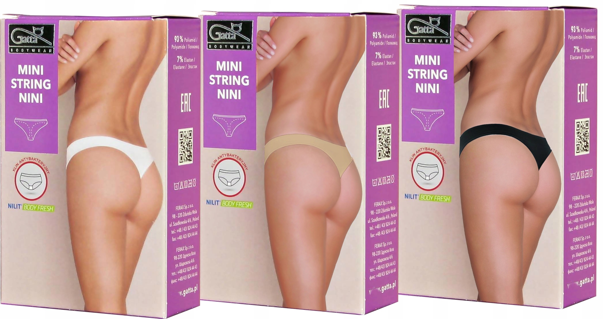 

Gatta Bezszwowe- Mini Stringi Nini -3-PAK r.L