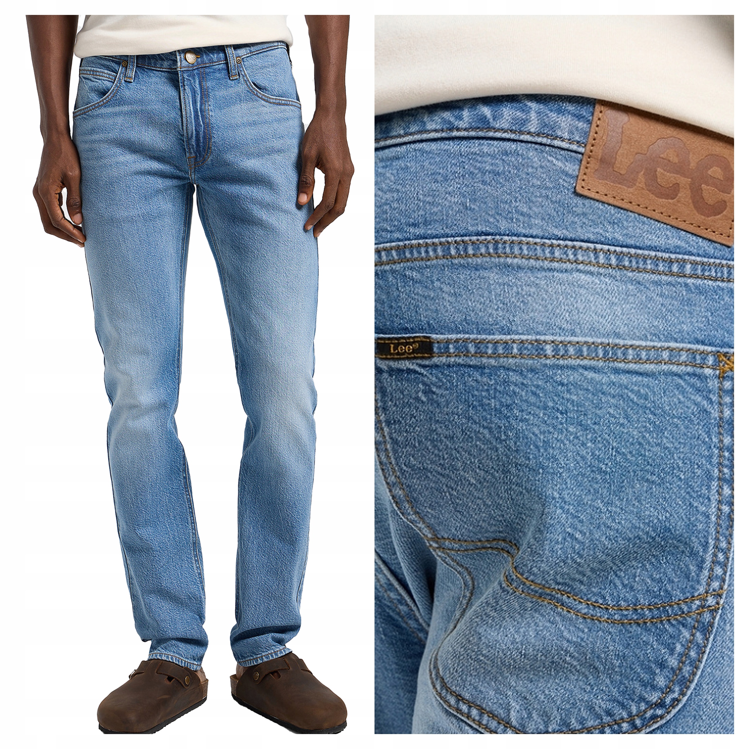 Pánské kalhoty Lee Luke Slim Džínové Klasické Modré W33 L32