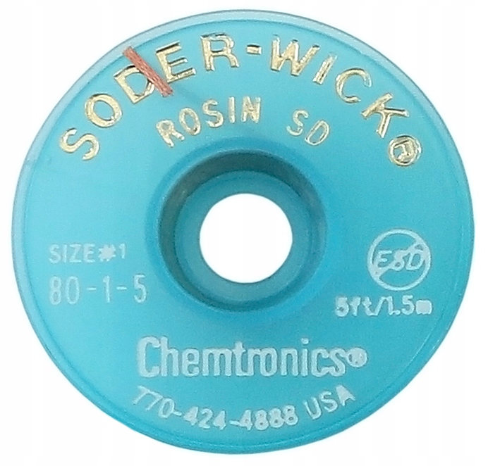 

Plecionka Taśma Ssąca Do Rozlutowywania 0.8mm 1,5m
