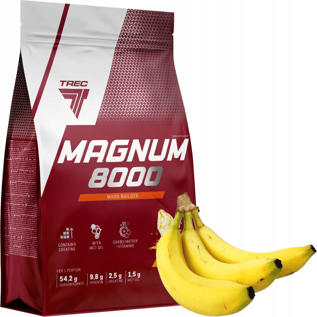 Trec Magnum 8000 5450G Gainer S Kreatinem Olej Mct Protein Whey Protein Wpc