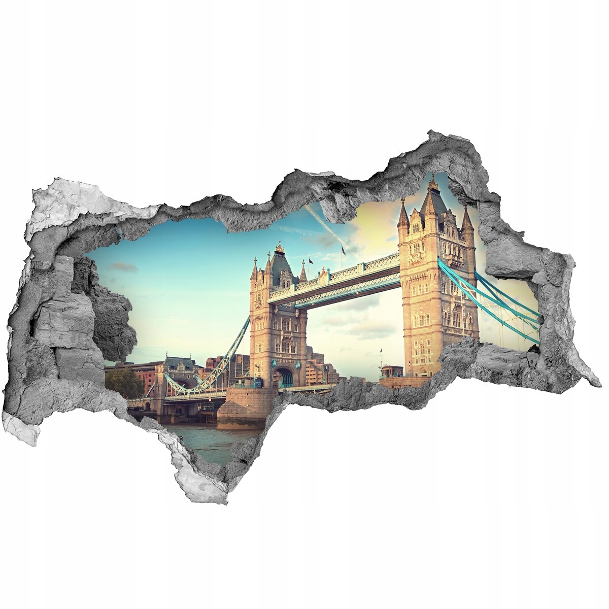 

Fototapeta dziura na ścianę Tower bridge Londyn