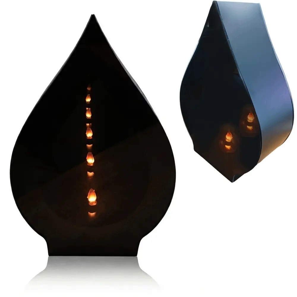 Hřbitovní Svíčka na hřbitov, oboustranná, 3D, zrcadlová, s Led vložkou, 31 cm