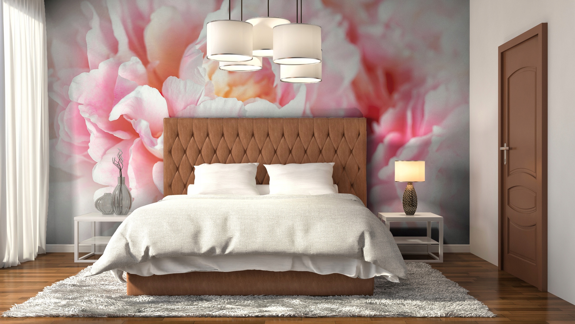 Fototapeta PEONIE PIWONIE KWIATY P05 392x260 Marka InDecoria