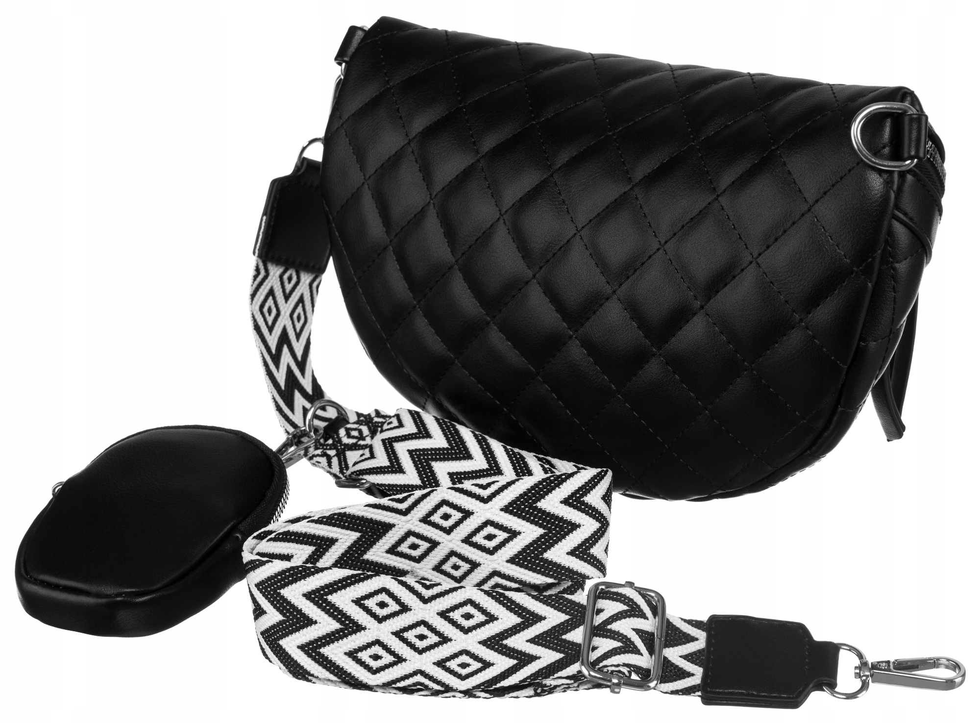 TOREBKA NERKA DAMSKA ROVICKY SKÓRA EKOLOGICZNA PIKOWANA R-NER-6-2939 CZARNY Marka Rovicky