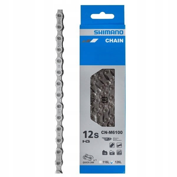 Řetěz Shimano 12rychlostní 126 článků CN-M6100 spojka
