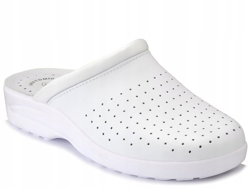 Sanital Flex 601 Nazouváky Bílé Pánské Zdravotní Kožené VEL.46