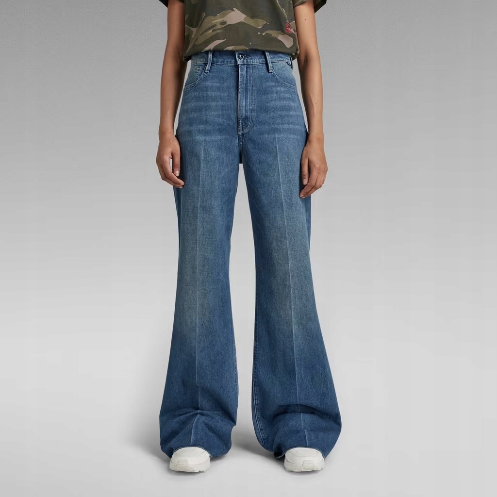 G-star Raw Džíny Zvony Vysoký Pas Modré Bavlna 27/32 7AA