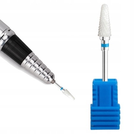 Frez Ceramiczny do usuwania masy STOŻEK SZPIC do lakier hybrydowy żel