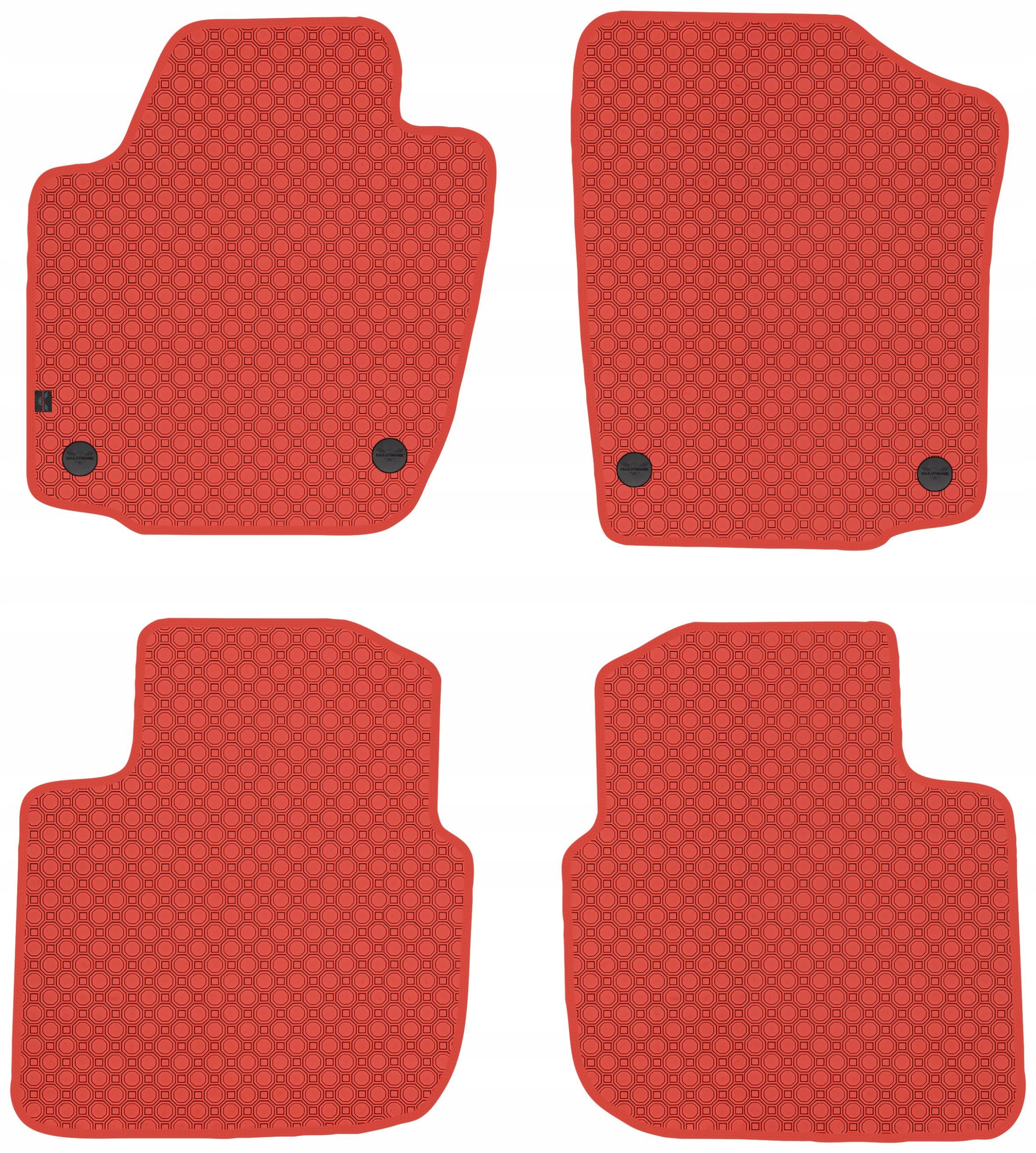 Škoda Rapid 2011-2019 Koberce guma Červená