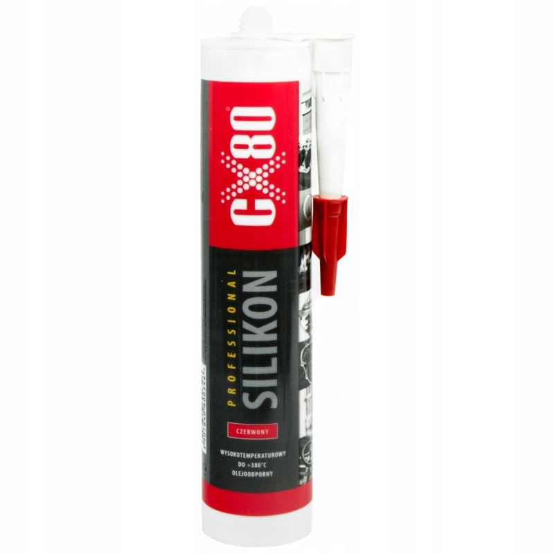 CX-80 Silikon Professional Wysokotemperaturowy 310ML Czerwony 034