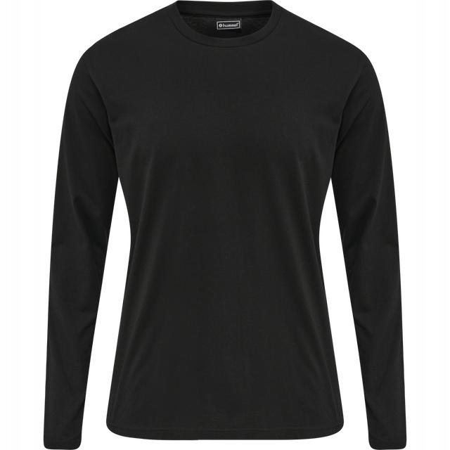 HUMMEL CZARNA KOSZULKA Z DŁUGIM RĘKAWEM QMX HMR__S Dekolt okrągły