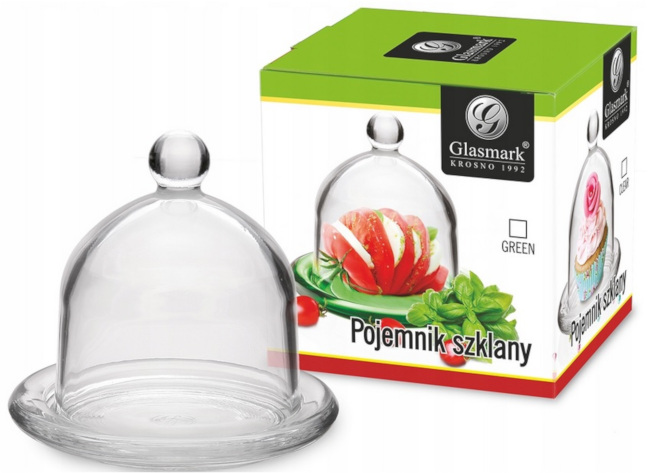 

Pojemnik na Cytrynę Owoce Spodek z Pokrywką Szkło