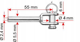 KOŃCÓWKA 2mm WIDEŁKI DO ZAWALCOWANIA NIERDZEWNA A4 Marka Bejmet