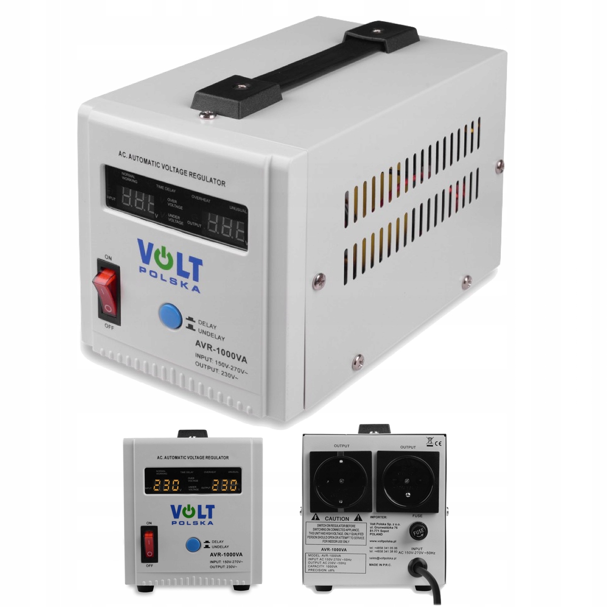 Stabilizator Napięcia Prądu Avr 1000VA do agregatu-Zdjęcie-0