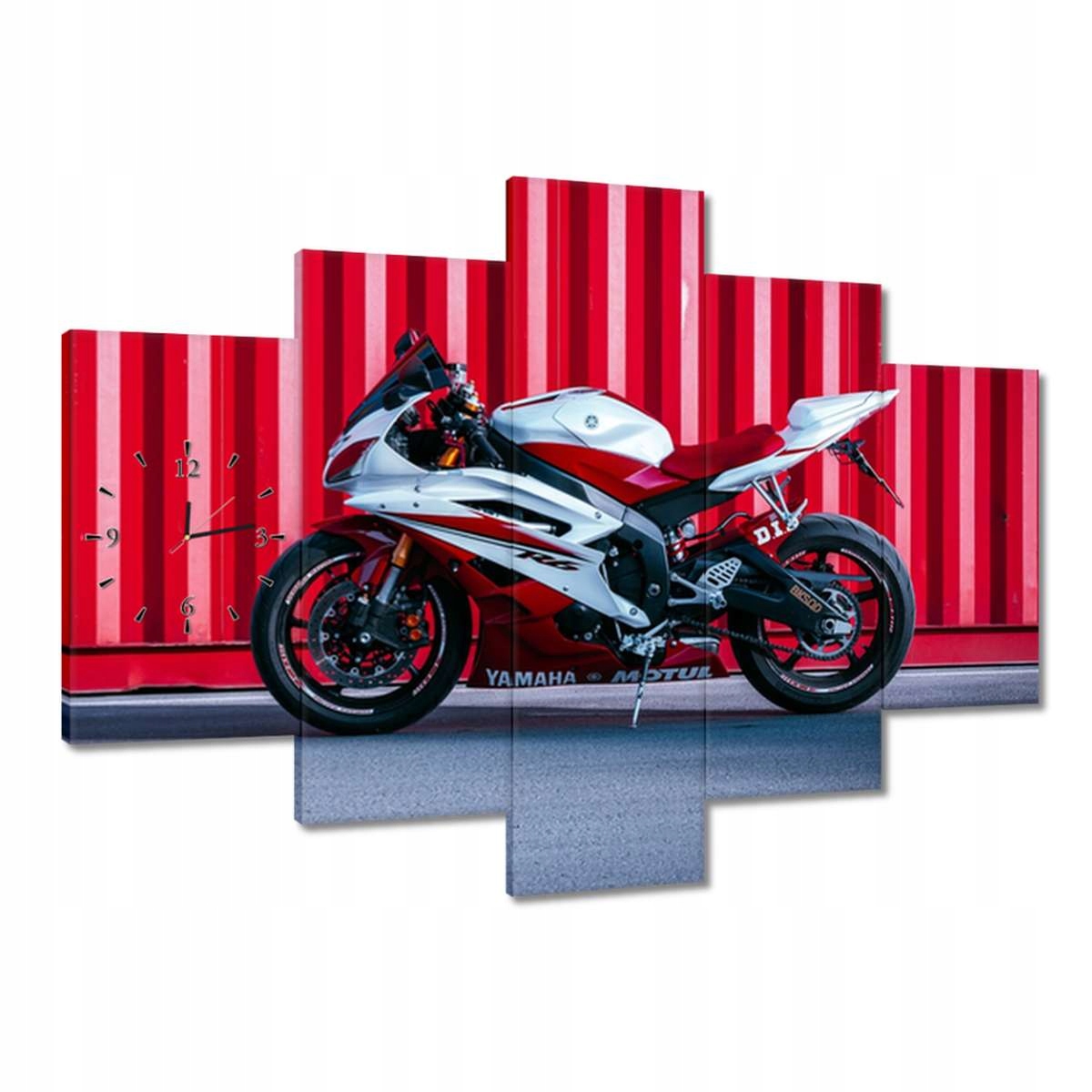 Hodiny 150x105 Bílo-červené Yamaha