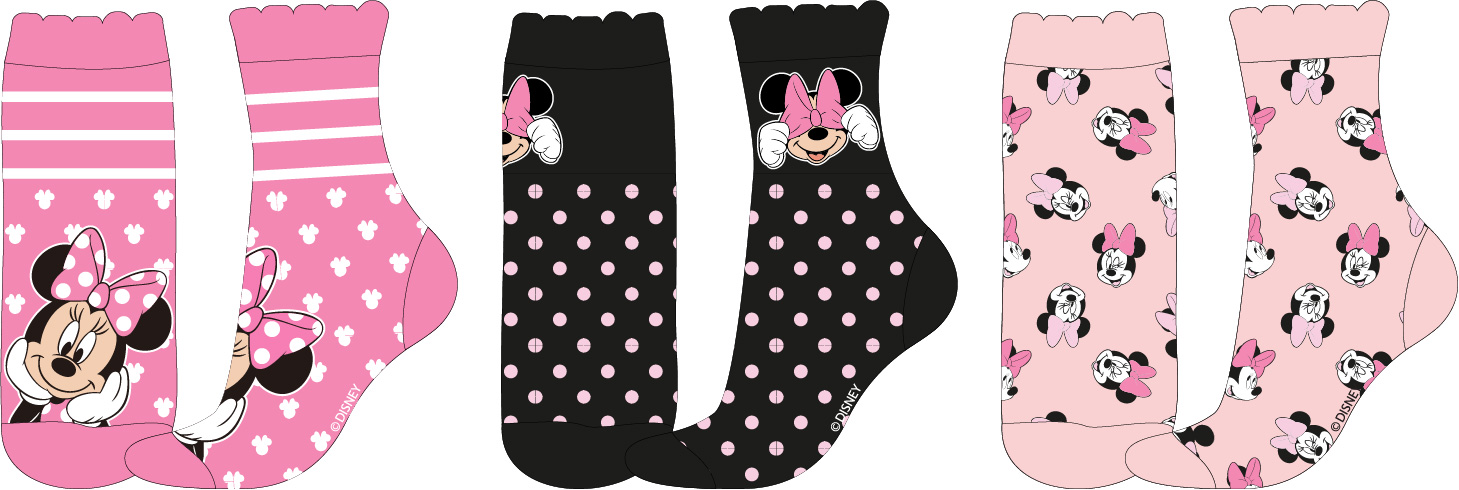 

Skarpetki Dziewczęce Myszka Minnie 3-PACK 27-30