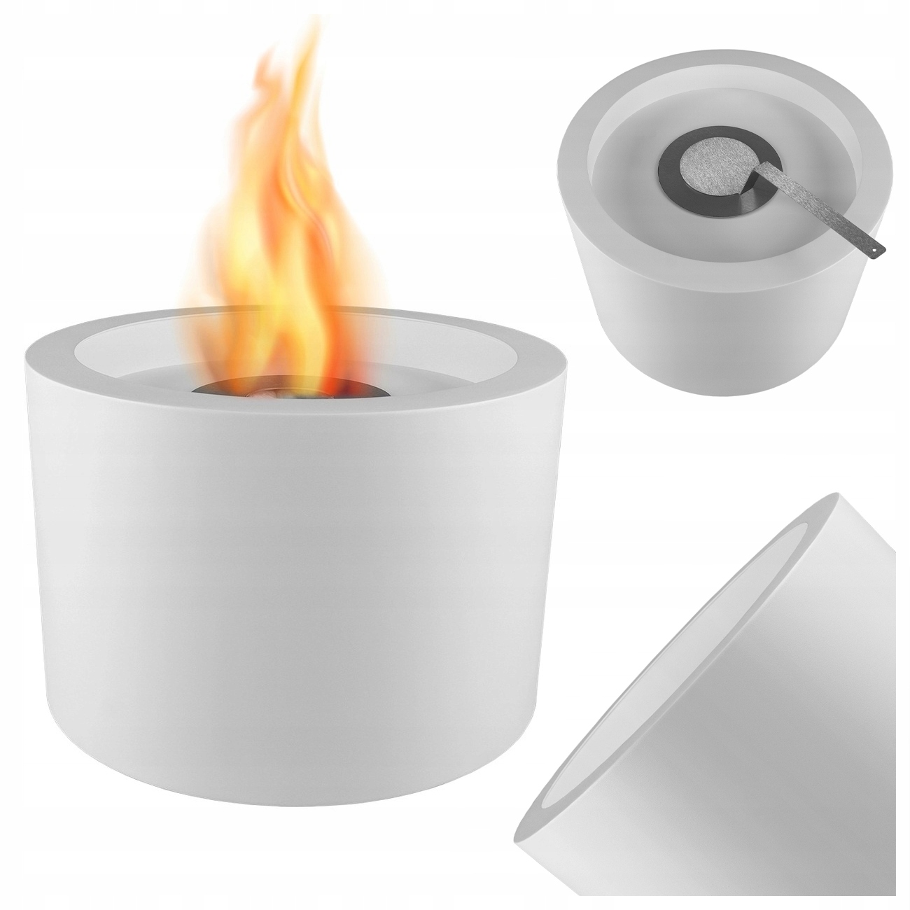 Biokrb Volně Stojící Moon Bílý Strukturální Mat Na Biopalivo na terasu