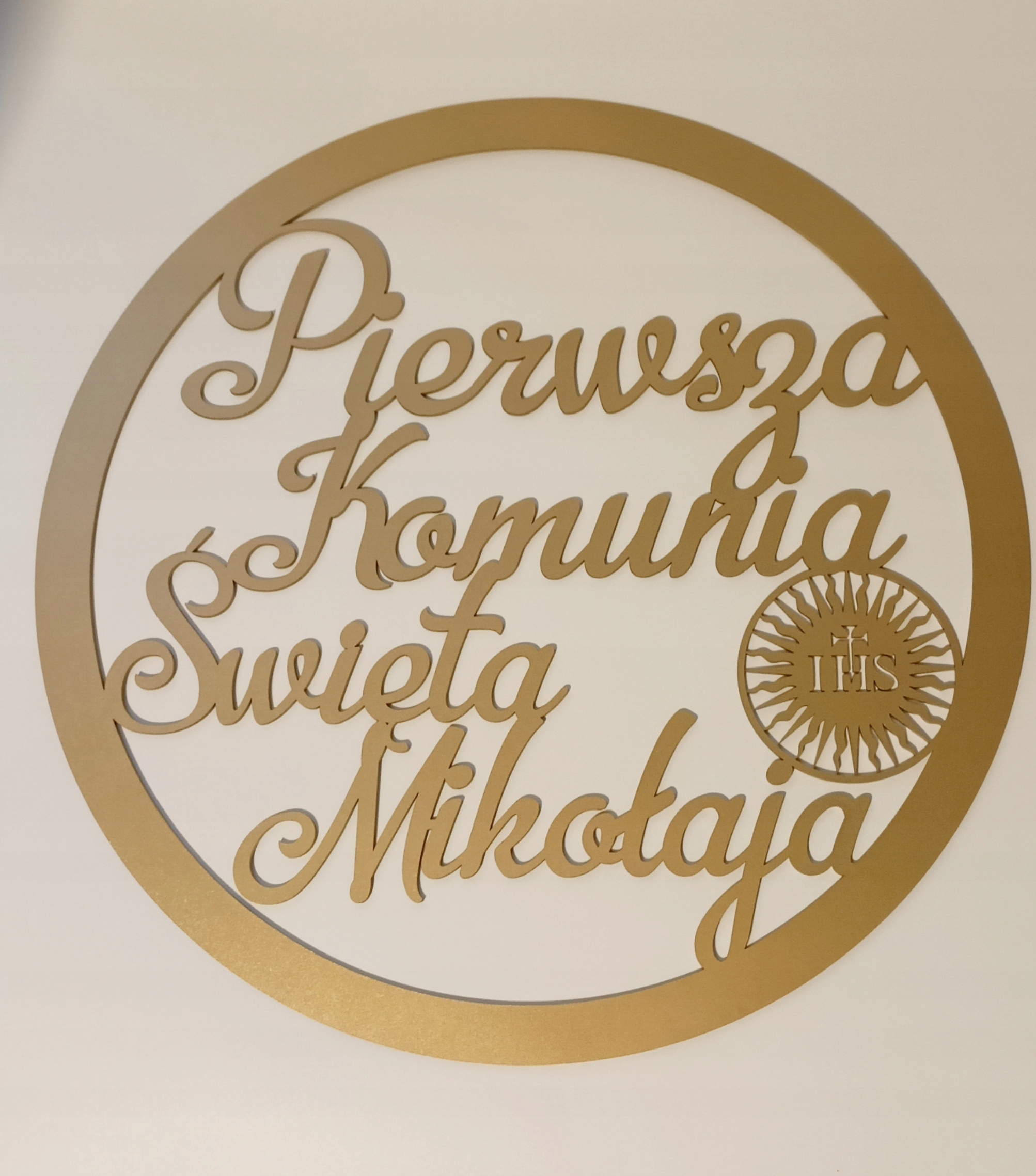 KOŁO OBRĘCZ PIERWSZA KOMUNIA ŚWIĘTA + IMIĘ K174