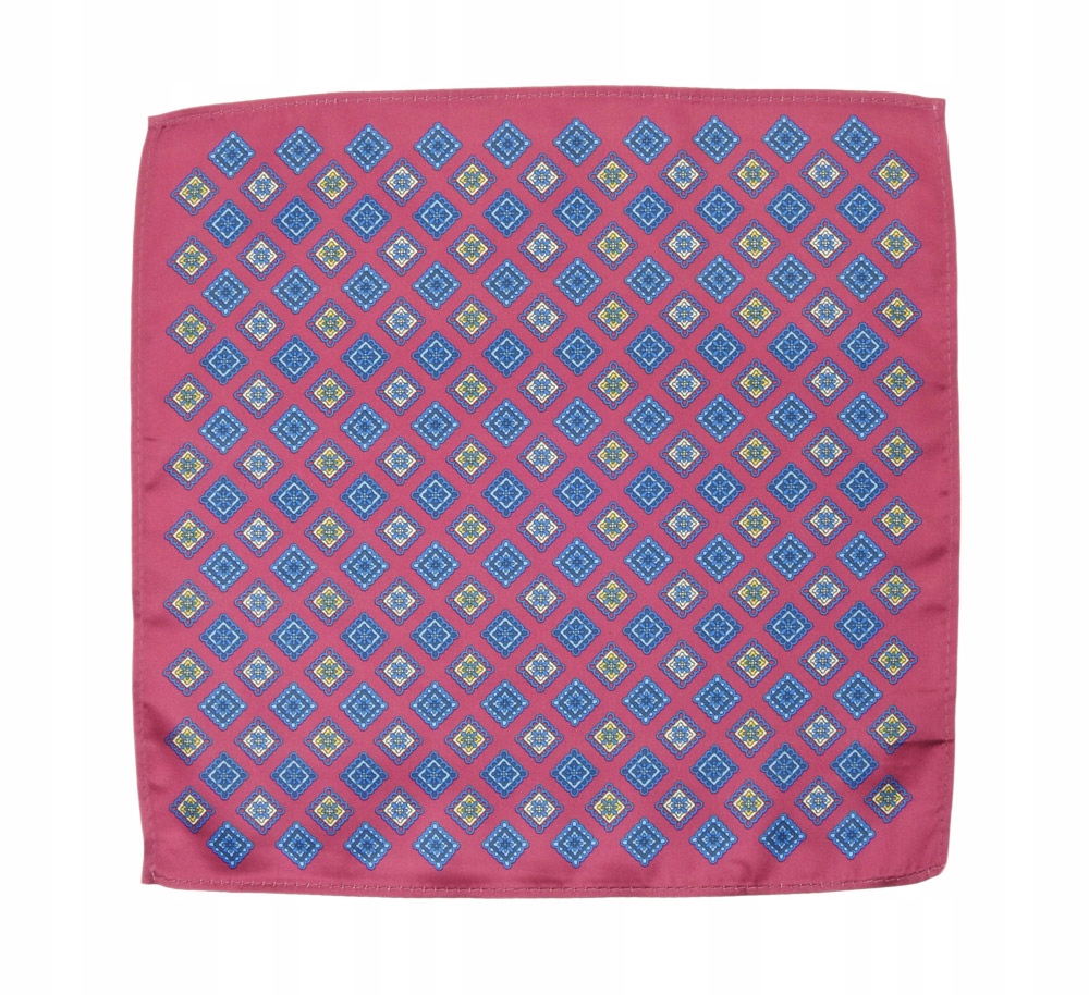 Czerwono-Niebieska Poszetka Wzór Geometryczny Marka inna