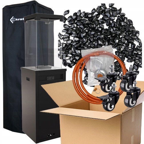 Patio Light Čierna Kratki Obal Kamene