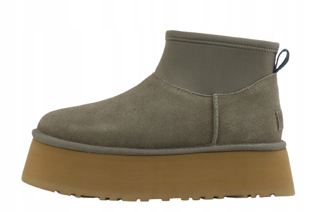 Ugg Dámské Khaki Semišové Sněhule Na Platformě 41 4AE