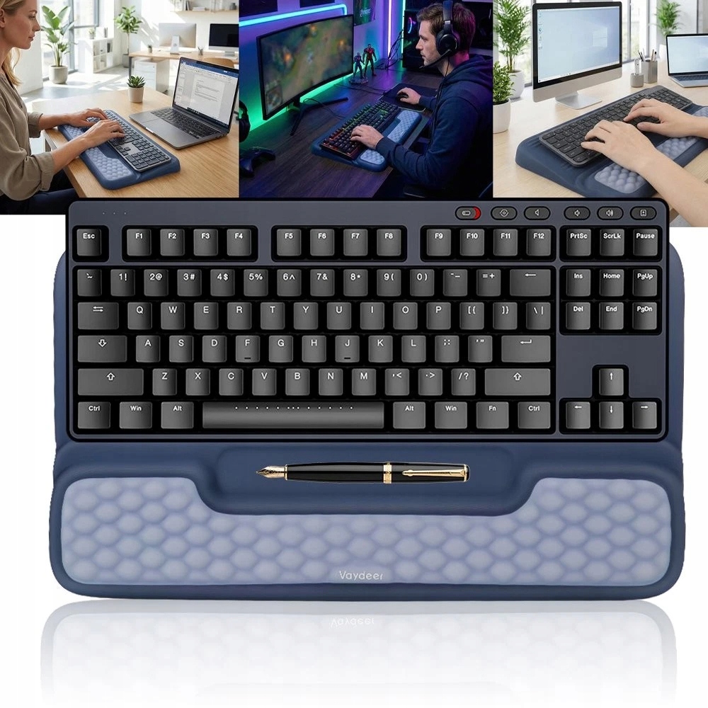 Podstavec Pod Klávesnici S Opěrkou Zápěstí A Prostorem Pro Akcesoria