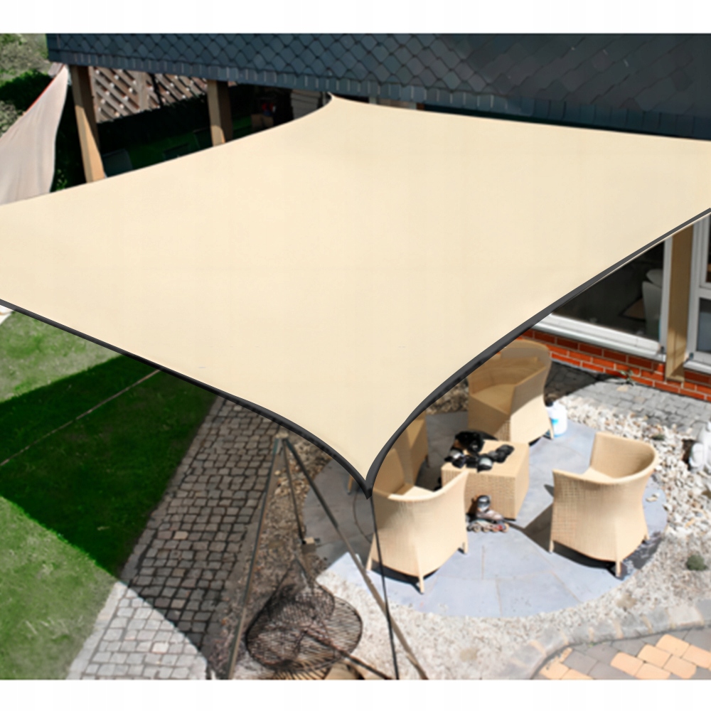 Zahradní Sluneční Plachta Voděodolná čtverec Markiza 3X3M