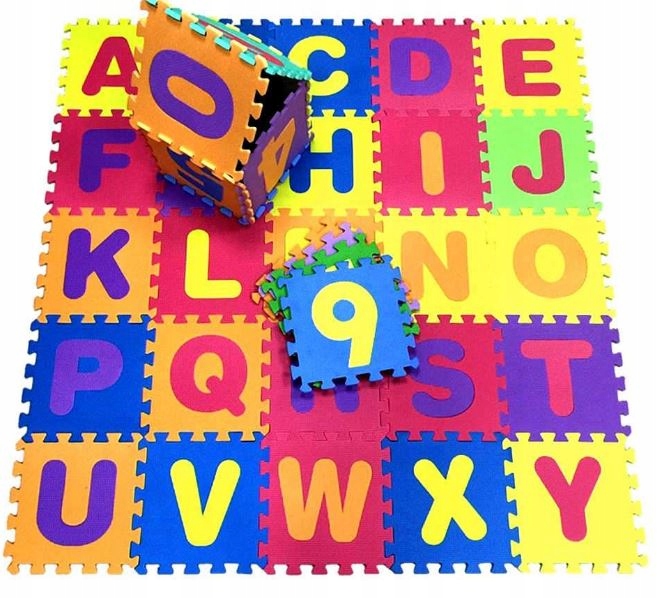 GRUBA MATA PIANKOWA PUZZLE PIANKOWE ALFABET XXL 26 szt. GRUBE PUZZLE EVA Bohater brak