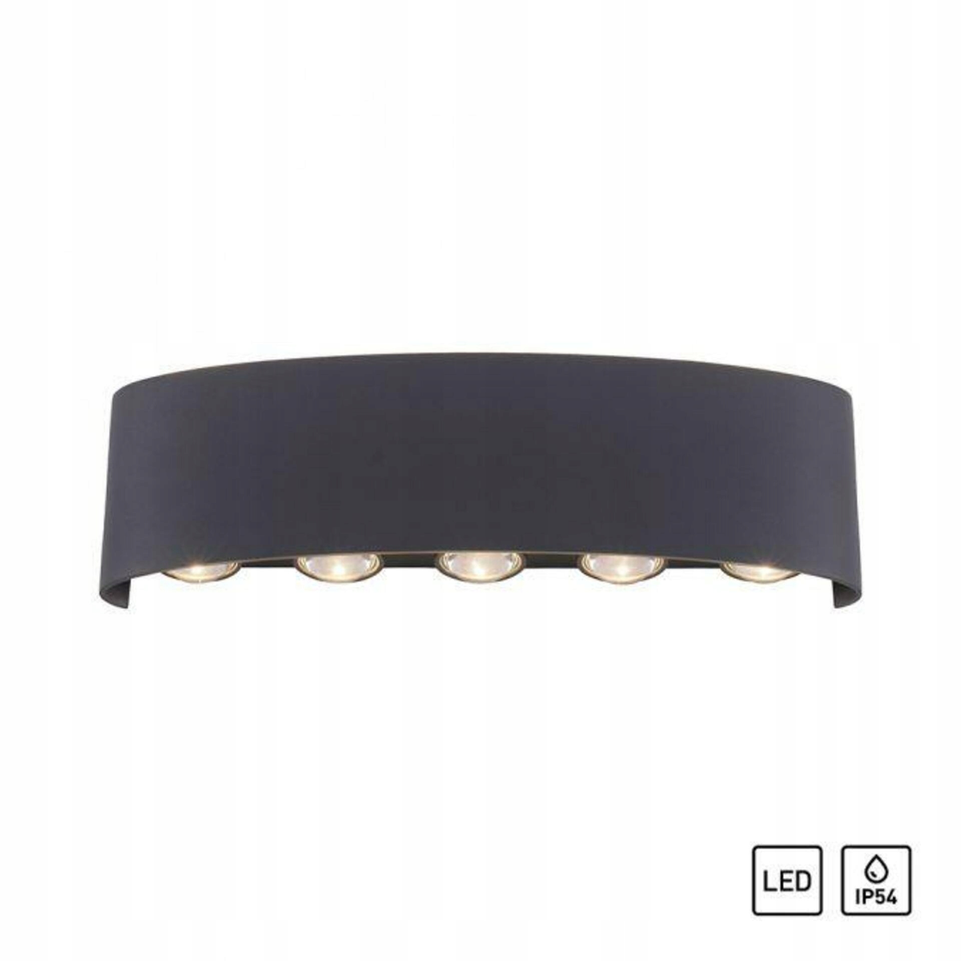 Paul Neuhaus Led nástenná lampa Carlo, 10xLED, IP54, antracit, 3000K, 960 l