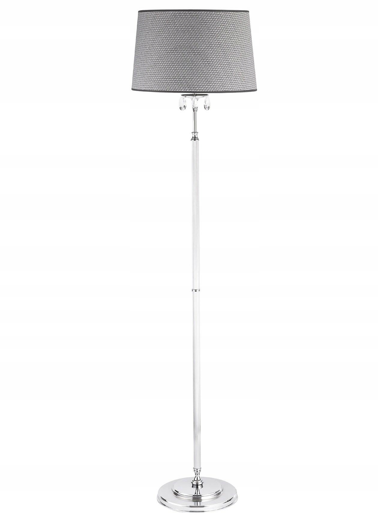 Stojacia lampa Egida Strieborný šedý svietnik 3xE27 166 cm Podlahová lampa Dom